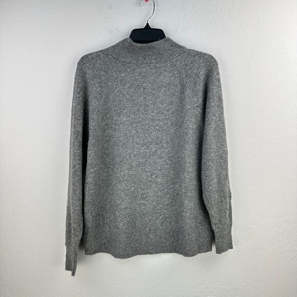 Lou & Grey Sweater Womens Small Gray‎ Crew Neck Long Sleeve Stretch Heather Cozy - Picture 2 of 8
